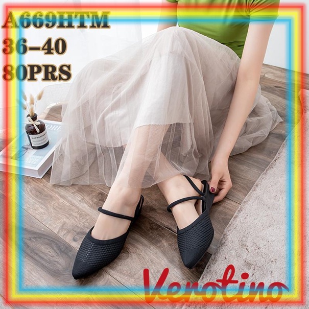 A669-3 Sepatu Sandal Wedges Jelly Wanita Verotino Sepatu Sandal Selop Cewek Glanzton