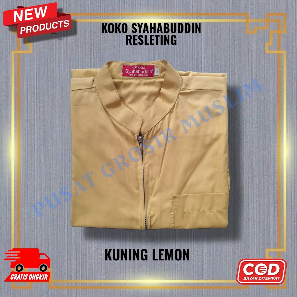 Koko Syihabudin Yamani Resleting, baju koko syahabuddin Kuning Lemon Series