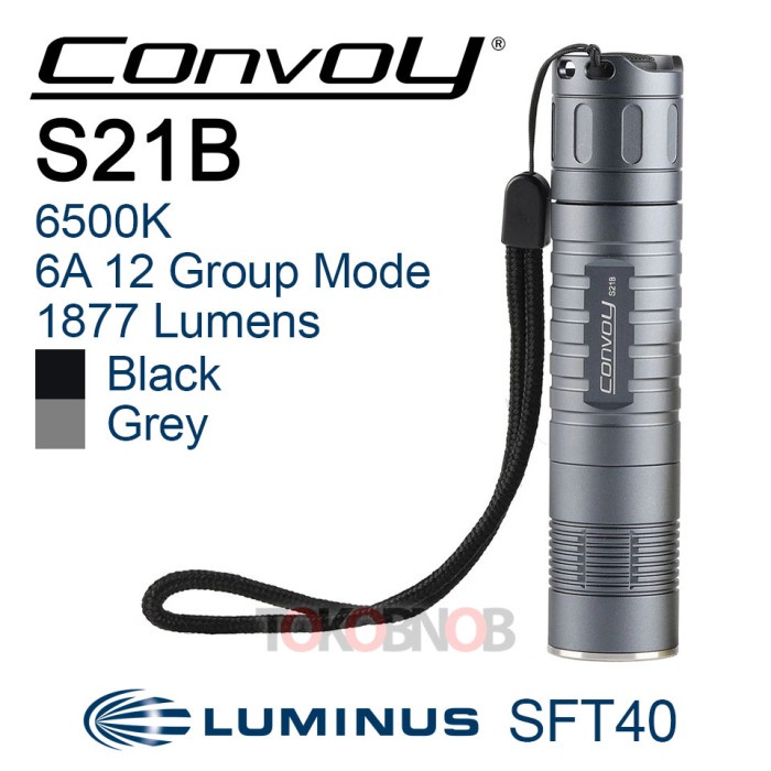 Terlaris Convoy S21B Luminus Sft40 - 6A 12-Group Flashlight - Senter Led