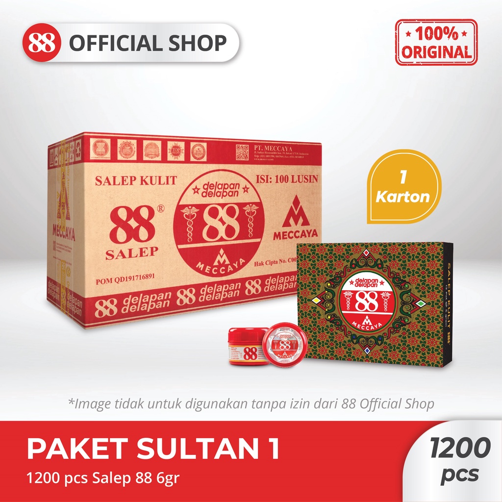 SALEP 88 6g 1200 pcs | Salep Gatal Jamur & Kudis / Scabies | Sensasi Hangat Redakan Gatal Untuk Kutu