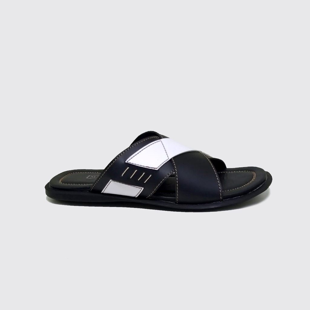 ARDOLPH X ZAGIB | Sandal Pria White Big Size Slide Flat / Sendal Selop Cowok Ukuran Besar Jumbo 44-45-46-47-48