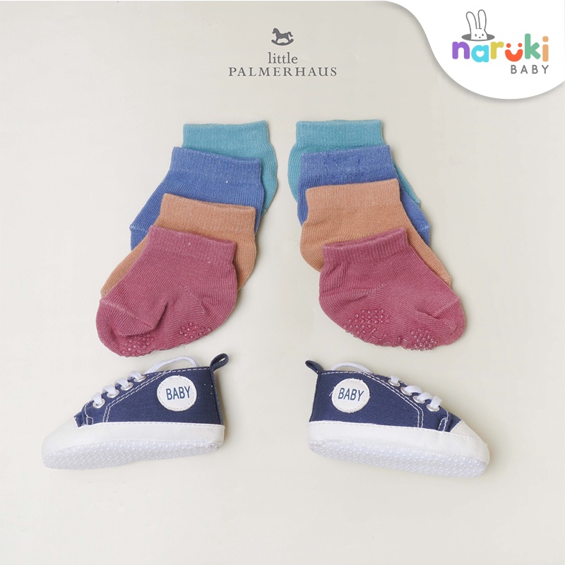 Little Palmerhaus Basic Short Socks With Antislip (Kaos Kaki Anak)