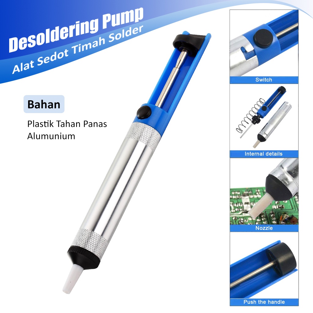 Penyedot Timah Penghisap Tinol Desoldering Pump - Pembersih Tinol Timah Disoldering Pump Penghisap Solder Tint