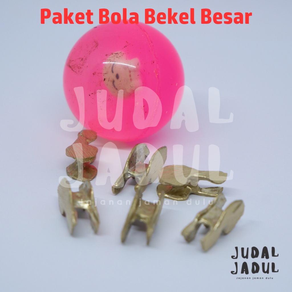 Mainan Tradisional Paket Bola bekel Besar & Kecil 6 biiji Timah By JudalJadul