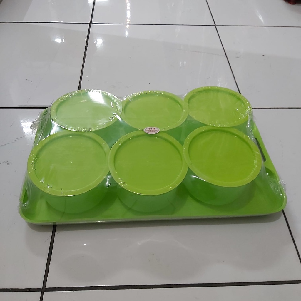 DM - Toples + Nampan Baki Set 7in1 Odate Isi 7 Set Lebaran Plastik BPA Free Food Grade