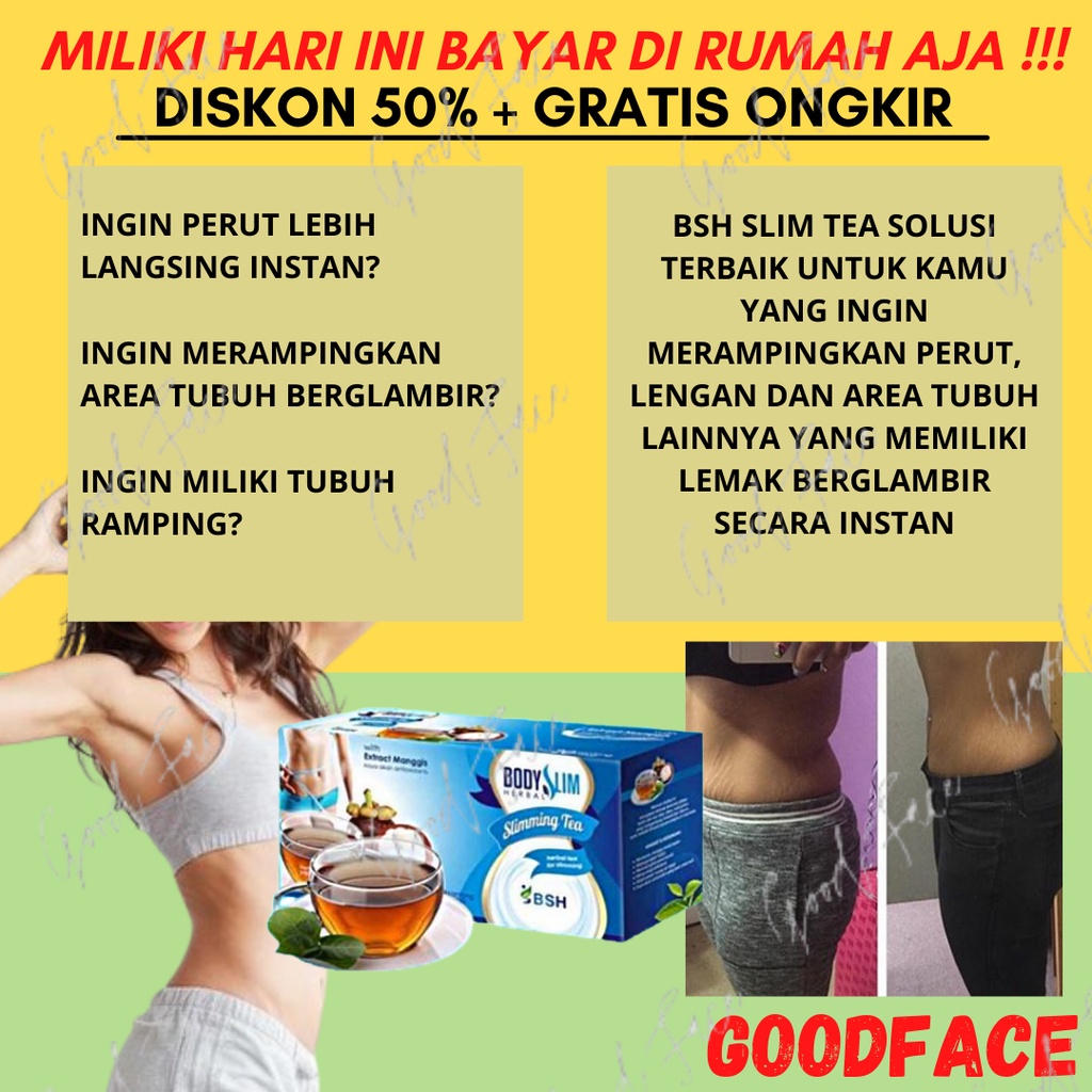 Teh Penurun Berat Badan Body Slim Herbal Slimming Tea BSH Tea New Pack (Depkes)