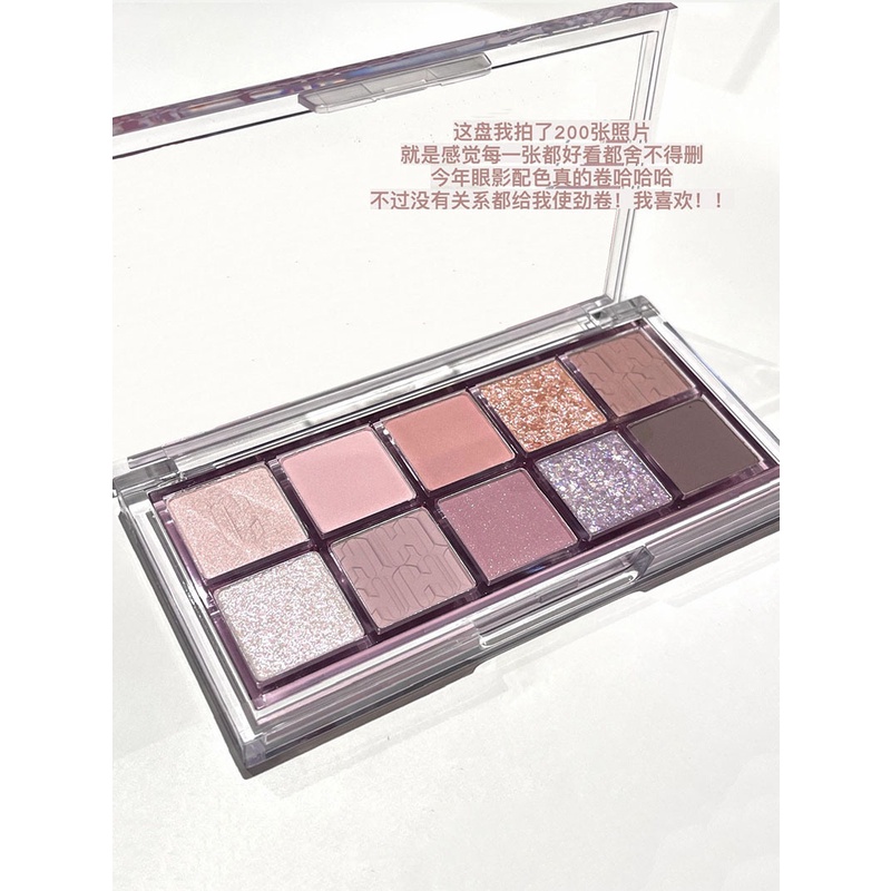 Eyeshadow New 10 Warna Eyeshadow Palette Korea Import Waterproof Eyeshadow Pinkflash Gliter  Matte Eyeshadow