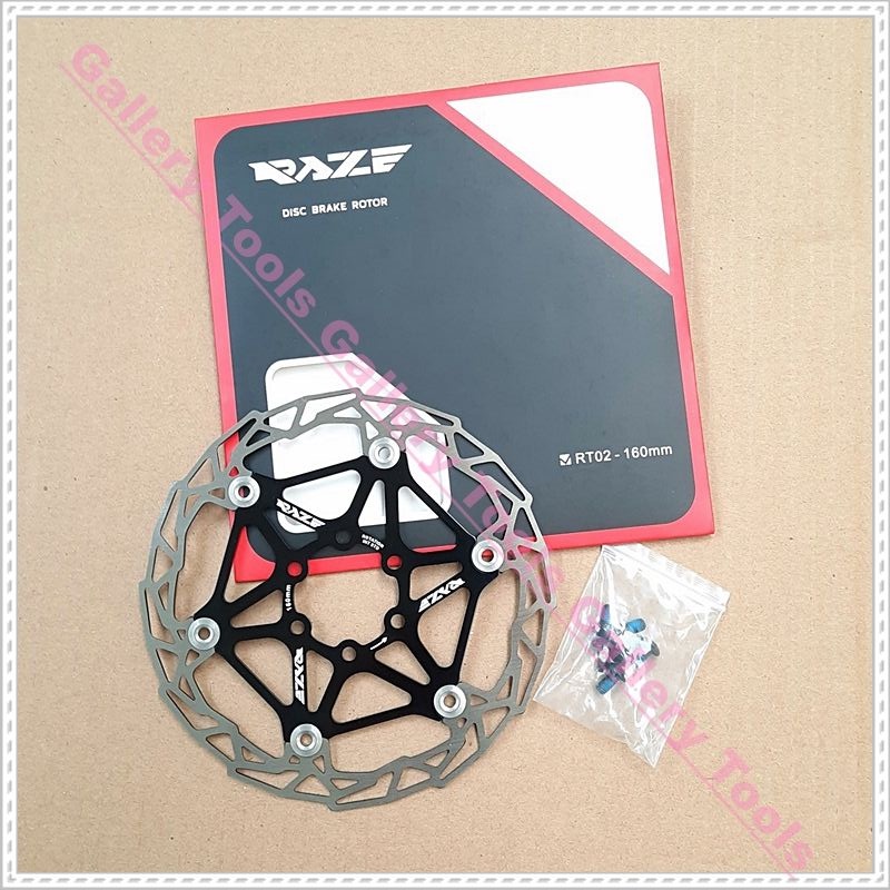 Rotor Raze RT 02 HITAM 160mm Floating sixbolts Sepeda aksesoris sparepart