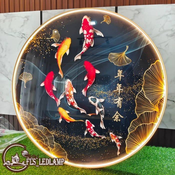 Terlaris Fls Painting Led Fengshui _ Nian Nian You Yu