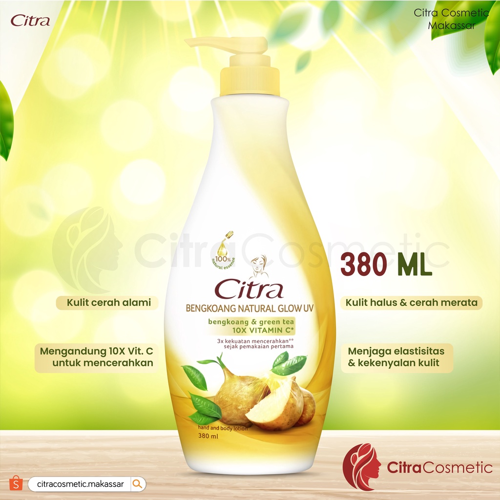 Citra Hand Body Lotion Natural Glowing White Uv 230Ml | 380 Ml