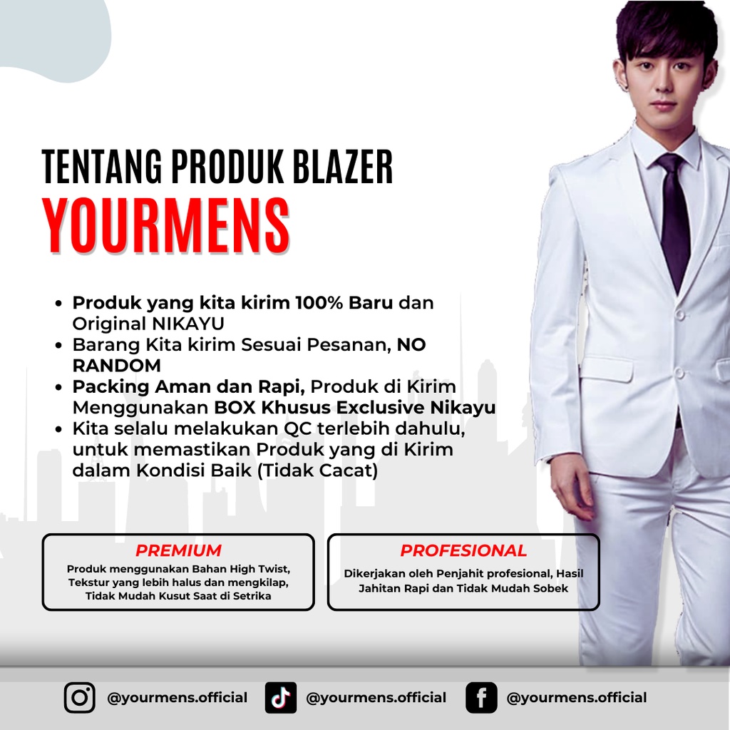 SETELAN BLAZER SLIMFIT PRIA 5IN1 - SLIM FIT FORMAL WEDDING SUIT IN GREY FULL FURING ORIGINAL NIKAYU