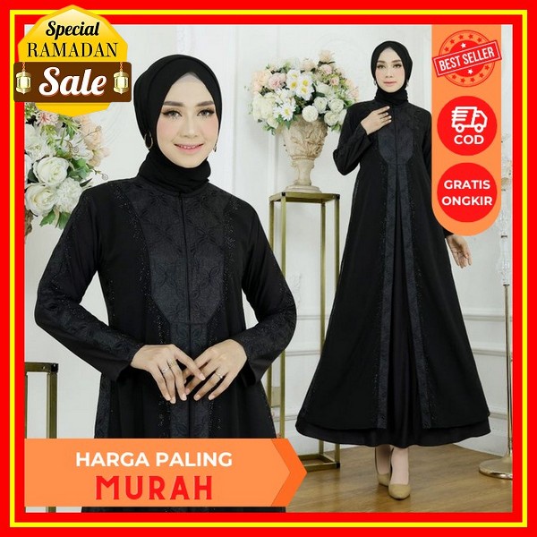 Gamis Crinkle Airflow Premium Ori Import Remaja Polos Busui Terbaru Lebaran 2023/Dress Crincle Airfl