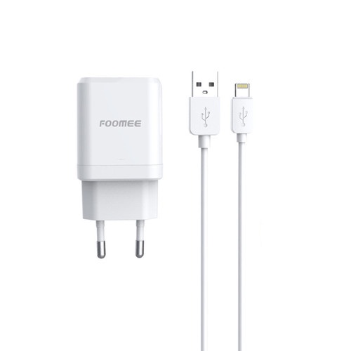 Charger Foomee  CC06s 2.1A Dual Port Travel Charger + 1m Lightning Charging Cable CC06S Charger