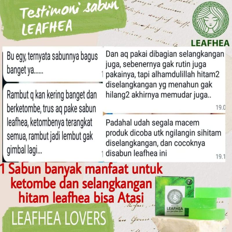 sabun herbal sabun leafhea sabun anti septik sabun jerawat sabun gatal sabun flek#