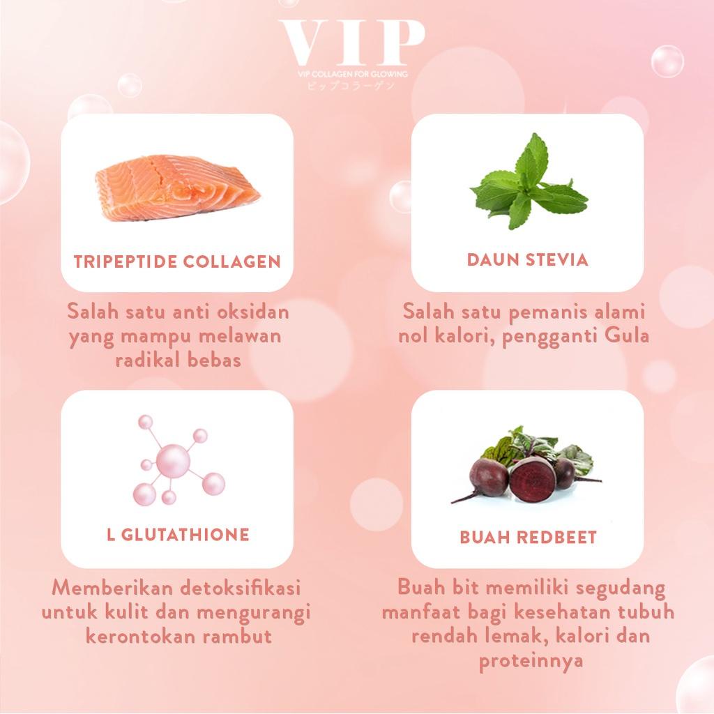 [ORI] VIP Collagen Drink Pouch Minuman Kesehatan Mencegah Jerawat isi 7 sachet