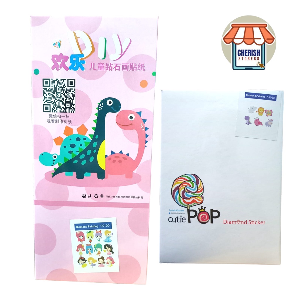 Mainan Anak Sticker DIY Diamond Cutie Pop Karakter Edukasi Painting