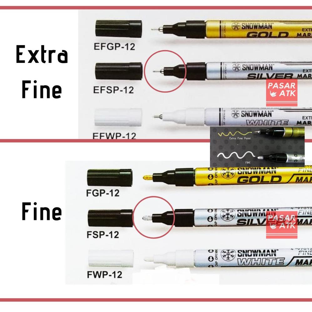 

COD Spidol SNOWMAN Paint Marker Fine/ Extra Fine (pcs) Readystock (ﾉ^