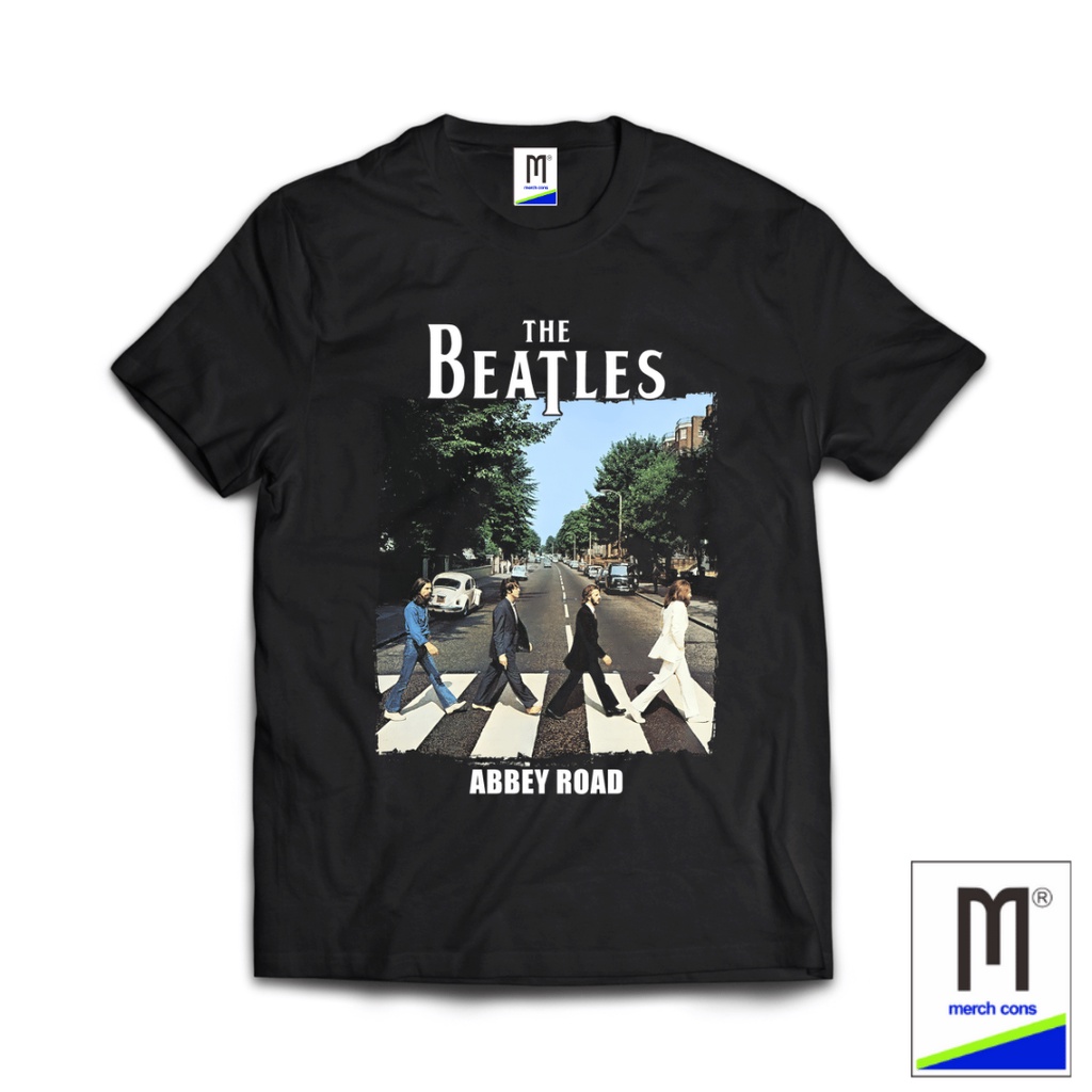 KAOS BAND THE BEATLES  TAG MERCHCONS SIZE LUAR / KAOS MUSIK DISTRO