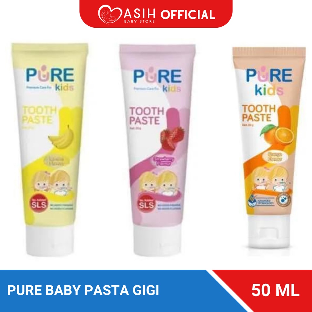 Pure Kids Toothpaste Pasta Gigi Bayi dan Anak Aman Tertelan 50 gr