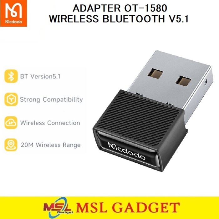 Mcdodo Wireless Bluetooth 5.1 Dongle USB Receiver Adapter PC OT-1580