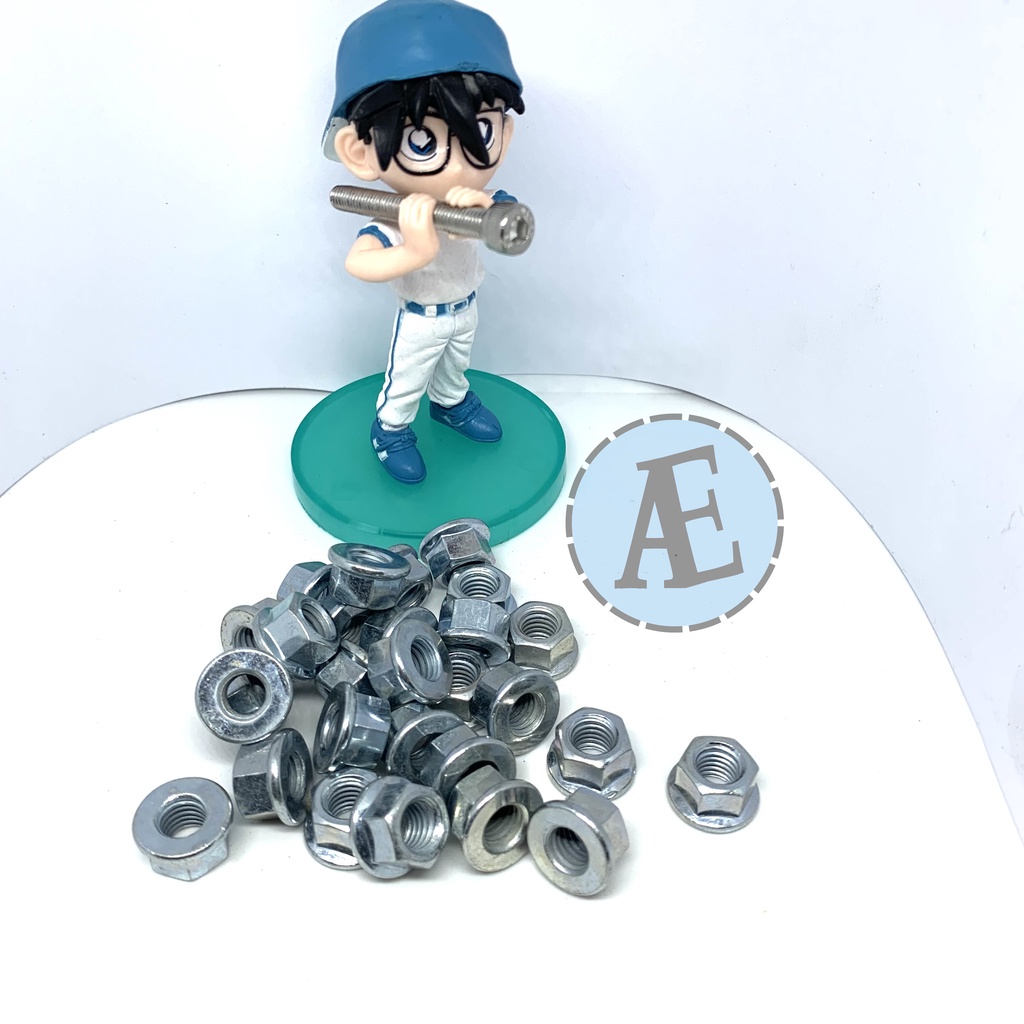 MUR TOPI M8 STAINLESS STEEL MUR FLANGE SS  KUNCI 12