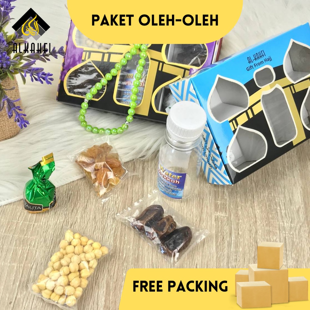 

Souvenir Paket Oleh Oleh Haji & Umroh - Kurma - Kismis Asam Manis - Coklat / Cokelat Turki - Kacang Jagung Arab - Botol 80 Ml - Air Zam Zam - Tasbih Mutiara