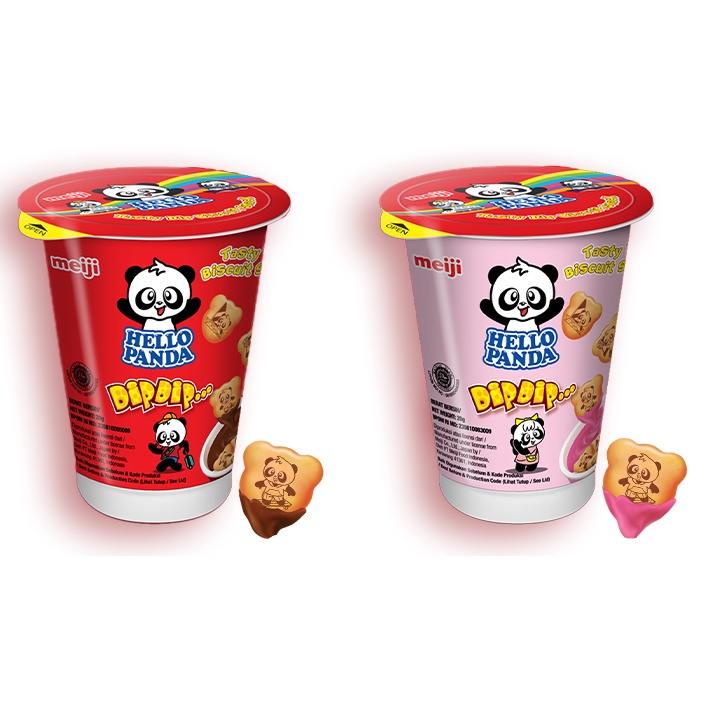 

Hello Panda Dip Dip Choco & Strawberry 20gr 1 Box Isi 12pcs