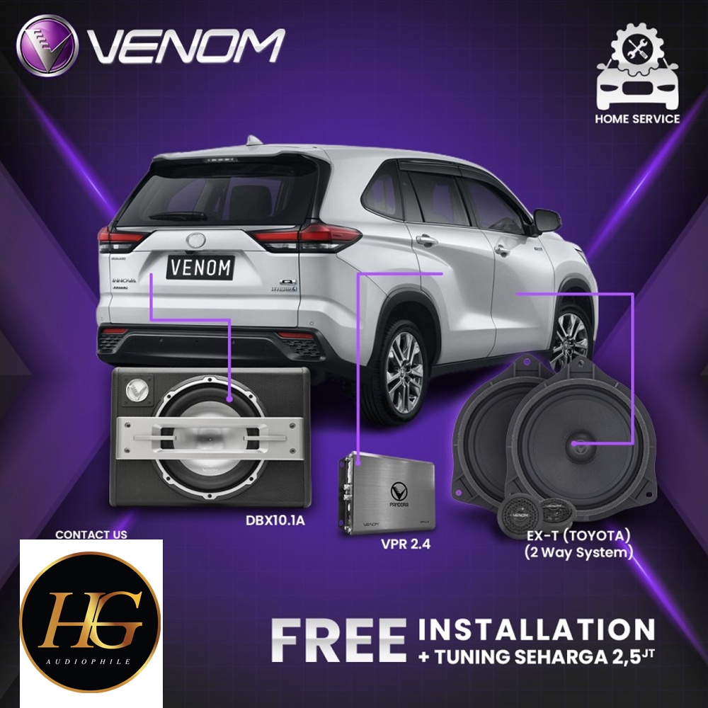 Venom Express Toyota Innova Zenix Paket Audio Mobil Gratis Pasang