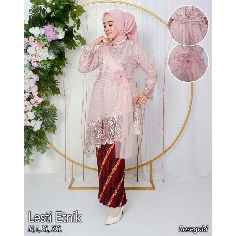 Setelan Kebaya Lesty Etnik LZ / Kebaya Modern / Kebaya Wisuda / Kebaya Lamaran / Kebaya Tunangan / Kebaya Kondangan / Kebaya Brukat Kekinian