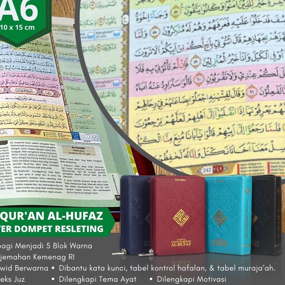 Dijamin Irit  Al Quran Al Hufaz A6 Resleting, Al Alquran Hafalan Hufaz Kecil A6, AlHufaz A6 Hafalan 