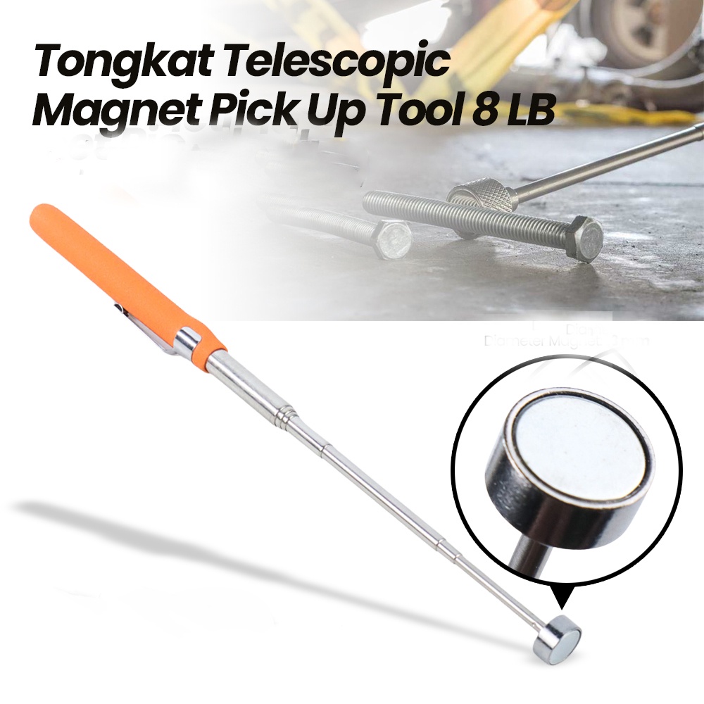 Tongkat Telescopic Magnet Pick Up Tool 8 LB - GJ04 - Orange