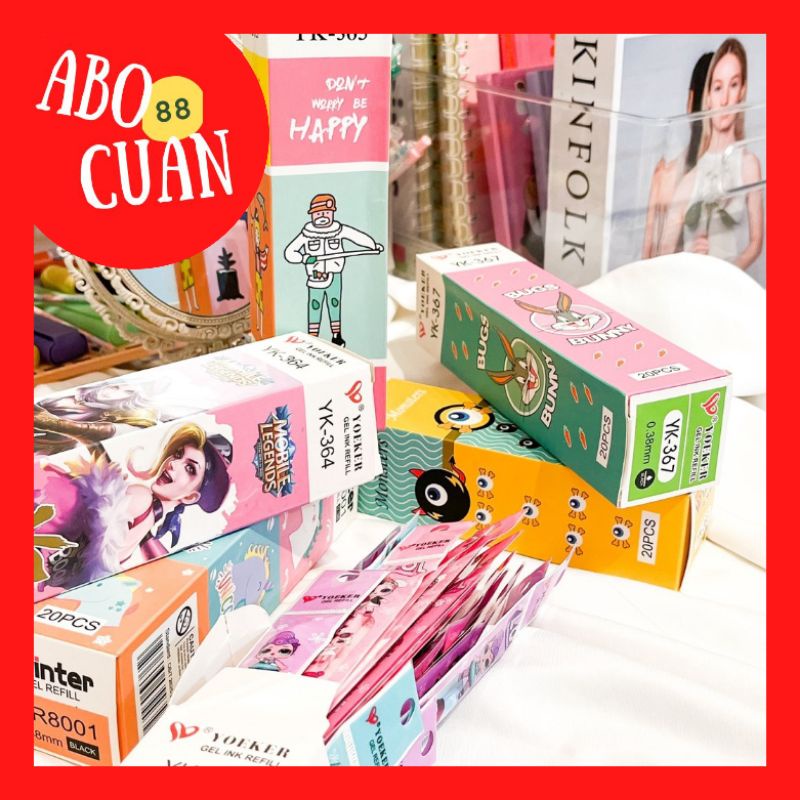 

[COD] Refill Pulpen Gel Box Isi 20 Pcs Isi Ulang Pulpen Gel Murah Lucu
