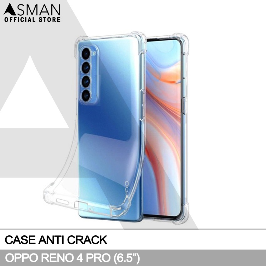 Anti Crack Oppo Reno 4 Pro (6.5&quot;) | Soft Case Anti Bentur - Clear