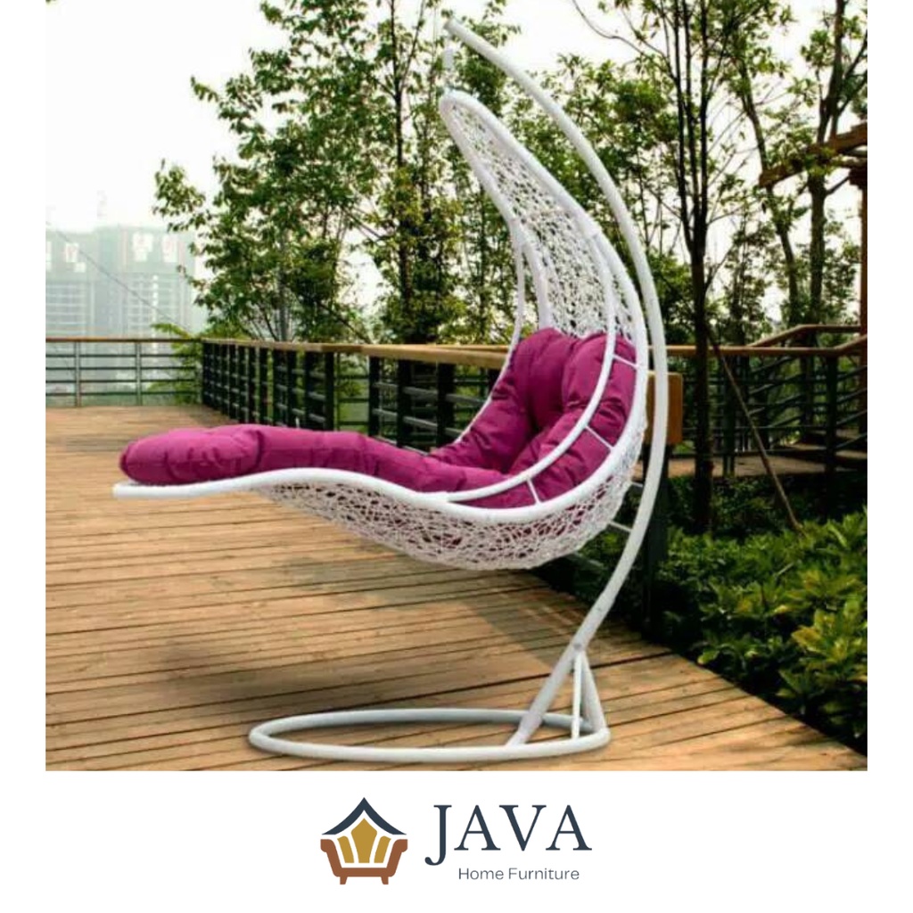 (GRATIS ONGKIR) Ayunan Selonjor (1 set lengkap) Rotan Sintetis - Java Home Furniture
