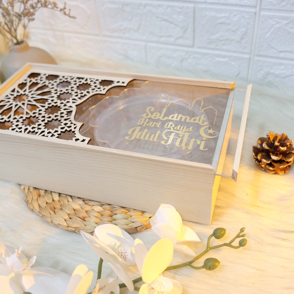 Box Hampers premium Lebaran Idul Fitri Aesthetic by Lasercreative