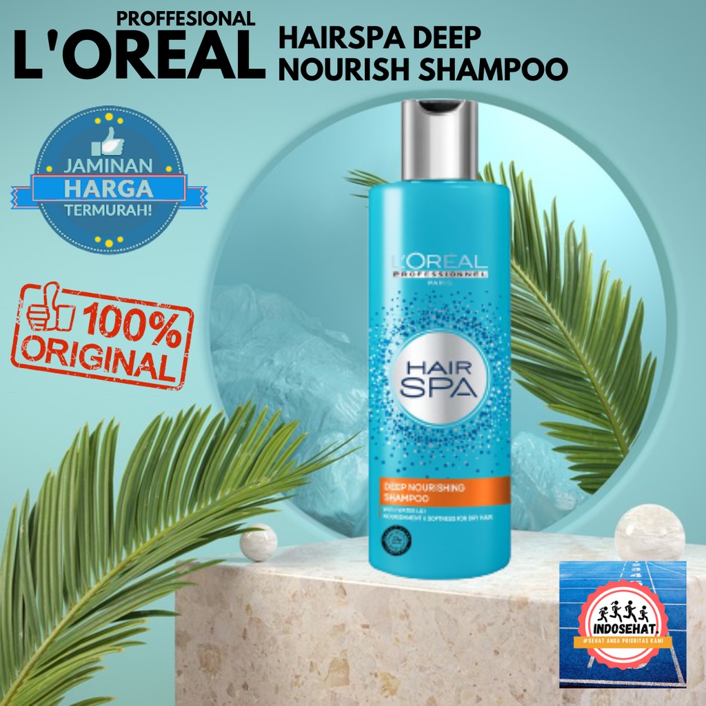 LOREAL Hair Spa Deep Nourishing Shampoo - Shampo Perawatan Rambut Kering Rusak Rontok 250 ml