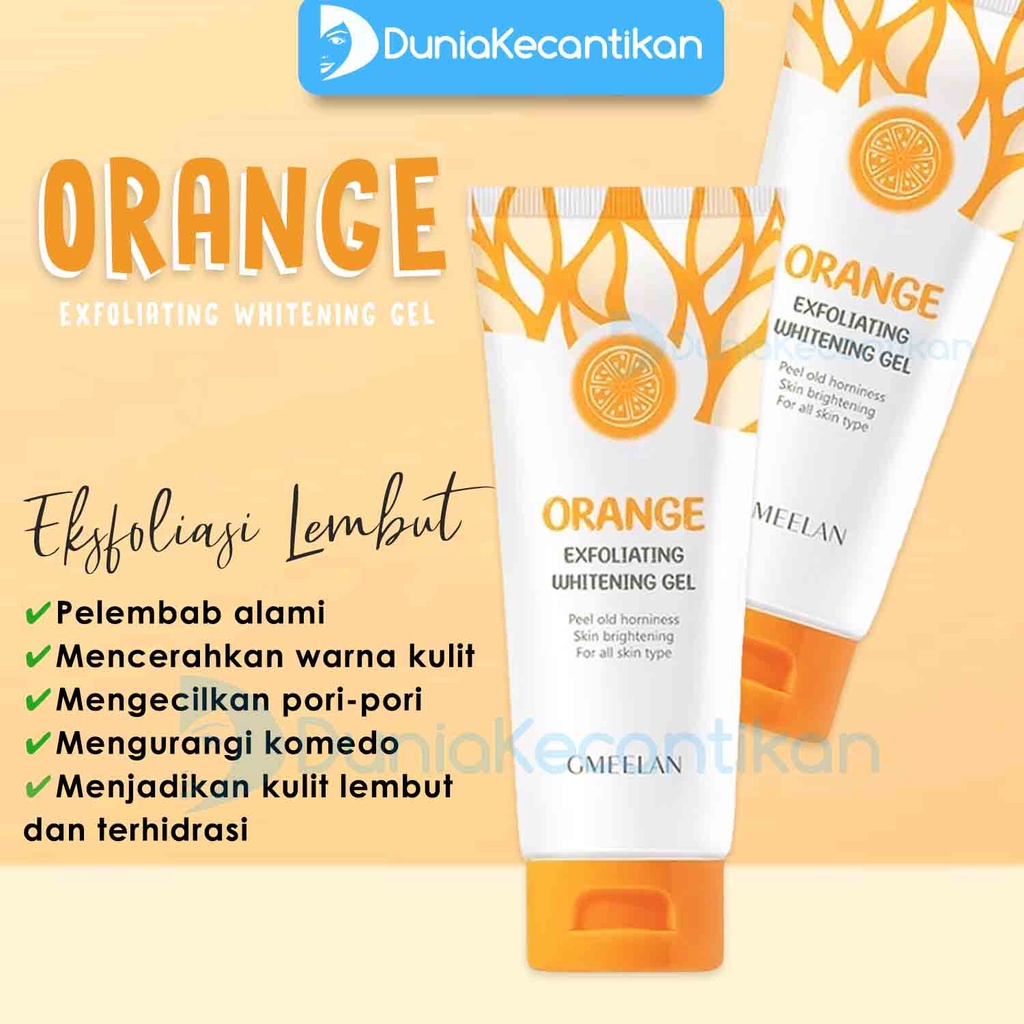 GMEELAN Orange Exfoliating Whitening Peeling Gel All in 1 Eksfoliasi Wajah Dan Badan Exfoliating Gel Mengangkat Sel Kulit Mati G meelan Face &amp; Body Scrub