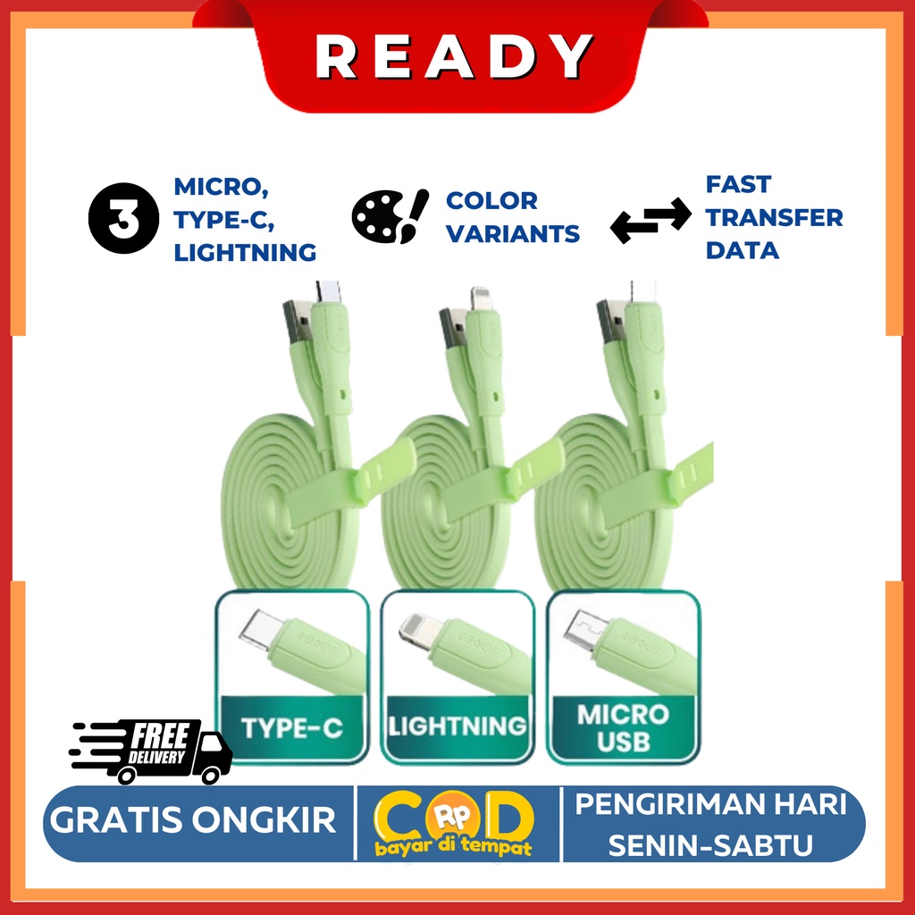 KABEL DATA ROBOT RGM100 2.1A/ RGL100 2.1A/ RGC100 2.4A 100CM Per-PCS