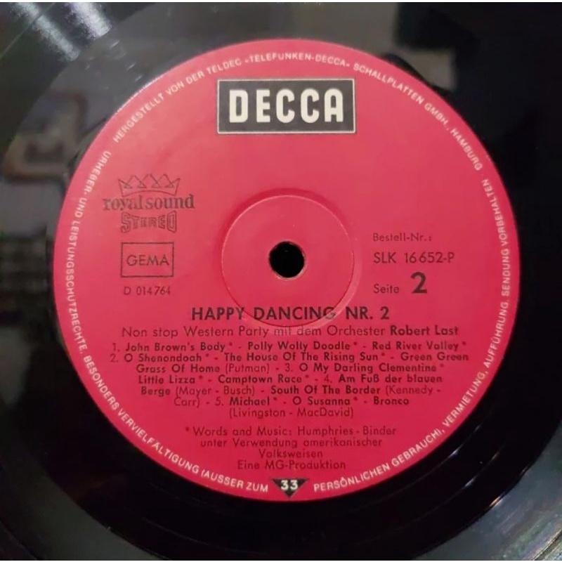 Vinyl Piringan Hitam 12 inch Happy Dancing Nr. 2