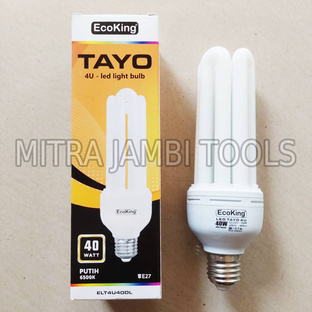 LAMPU TAYO ECOKING 40 WATT LED JARI 4U PUTIH TERANG