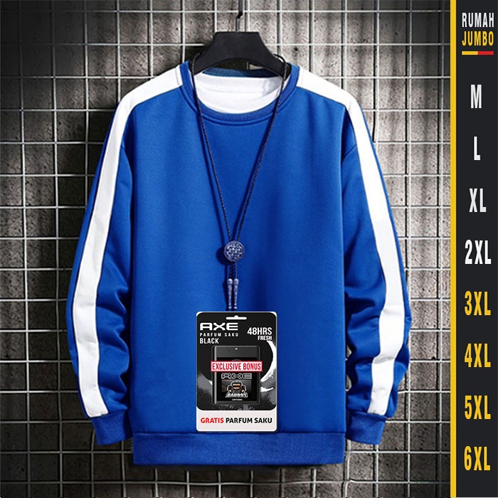 Sweater Pria Kombinasi Oversize XXL - 6XL Switer Big Size