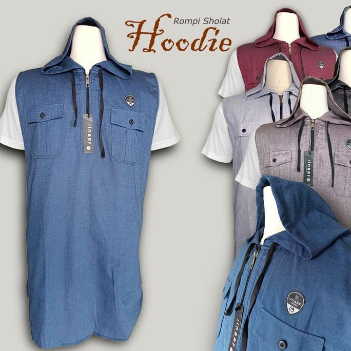 ROMPI SHOLAT TERBARU ROMPI SHOLAT HOODIE ZIPPER ROSAL ILNAAF BAHAN KATUN FILAFIL EL09I09A82L