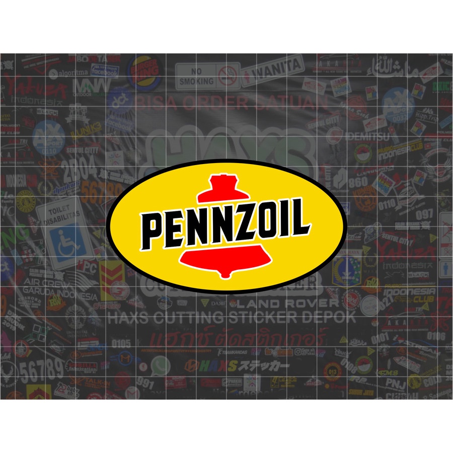 Cutting Sticker Pennzoil Ukuran 8 Cm Untuk Motor Mobil