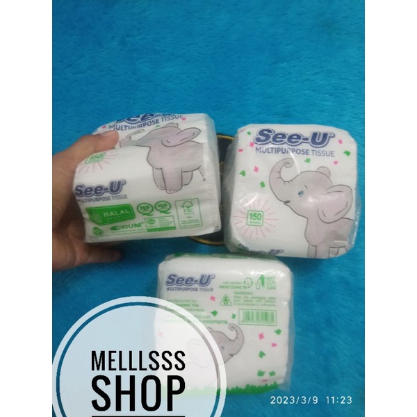 (READY TISSUE) TISSUE SEE~U ISI 150 LEMBAR/TISSUE MEJA MAKAN