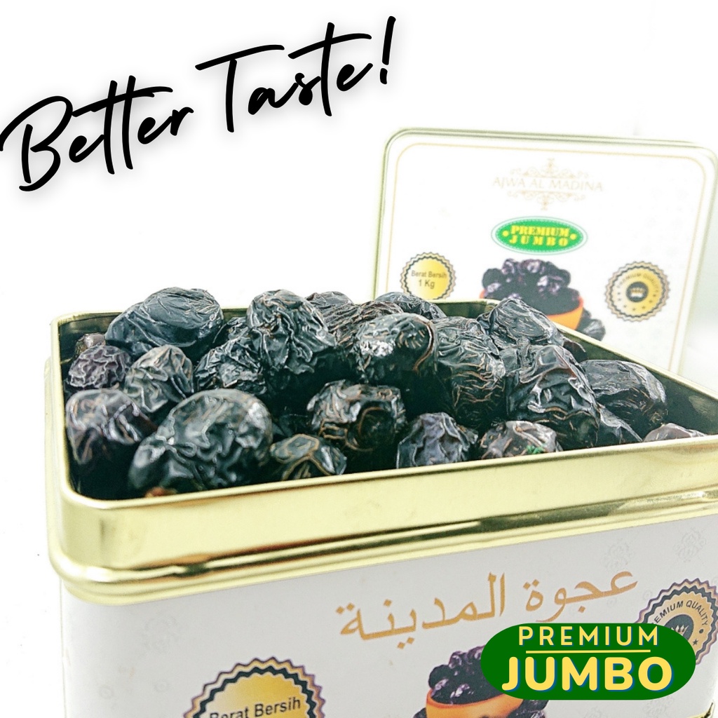 Kurma Ajwa AL Madinah / Kurma Ajwa Kaleng PREMIUM BPOM 1 kg ORIGINAL