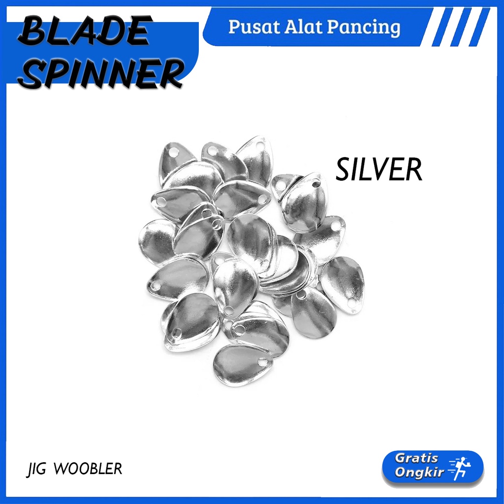 Blade Spinner Soft Frog 15mm 18mm 23mm Terbang Berkilau Perak Emas Logam Umpan Putar Perlengkapan Sendok Aksesori Pisau Willow Kerajinan Halus DIY