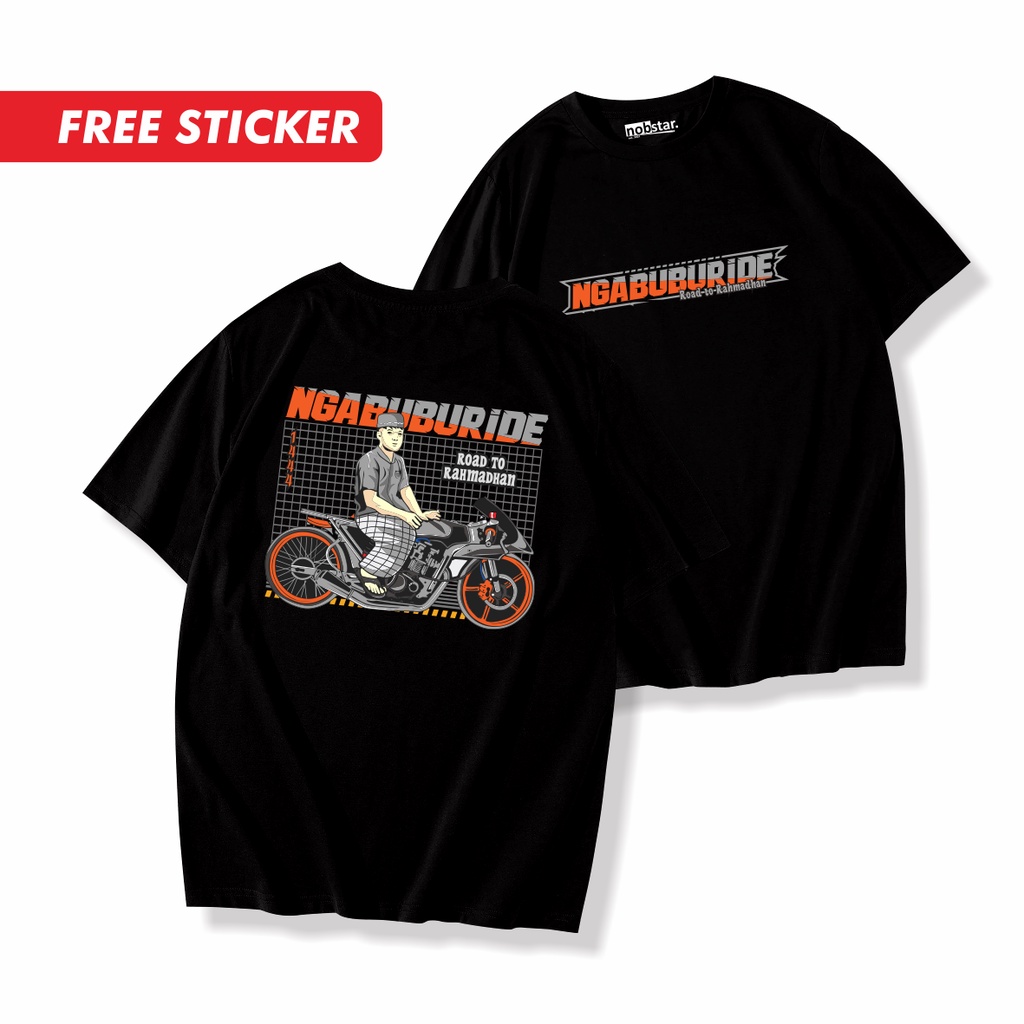 KAOS RACING NGABUBURIDE | KAOS RAMADHAN NGABUBURIDE SARUNGAN | PREMIUM COTTON COMBED 24S | All Size M-XXL | Original nobstar.id