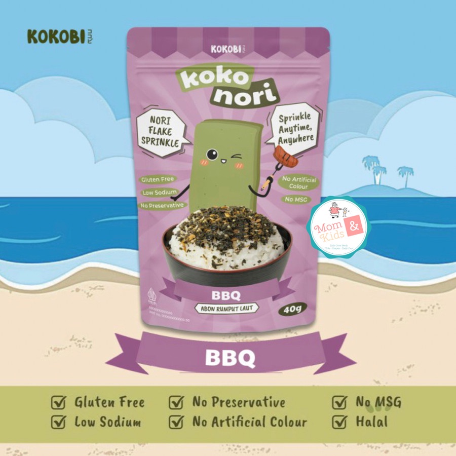 Snack Cemilan Sehat Anak Abe Food KOKO NORI Abon Rumput Laut Tabur 40gr