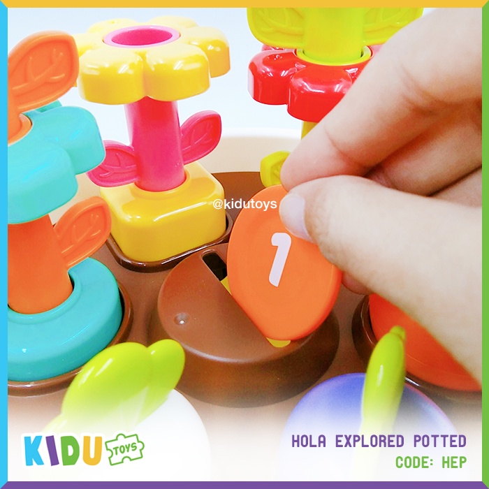 Mainan Edukasi Anak Menyusun Tanaman Hola Explored Potted Kidu Toys