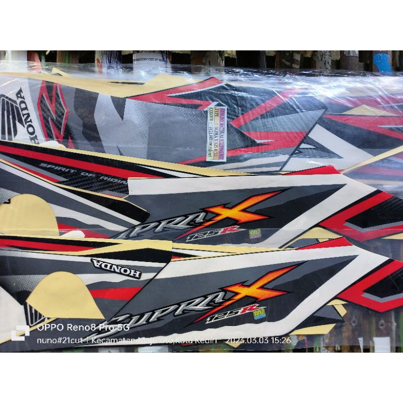 sticker / striping supra x 125  2009